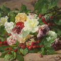 georges jeannin - cherry branches and roses on the forest floor.jpg